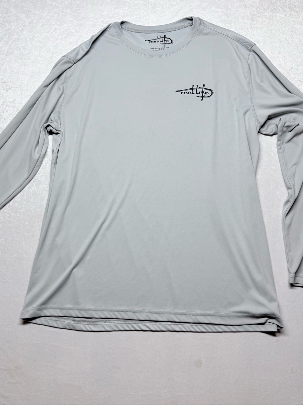 Reel Life Men's Long Sleeve Performance Shirt - Light Gray